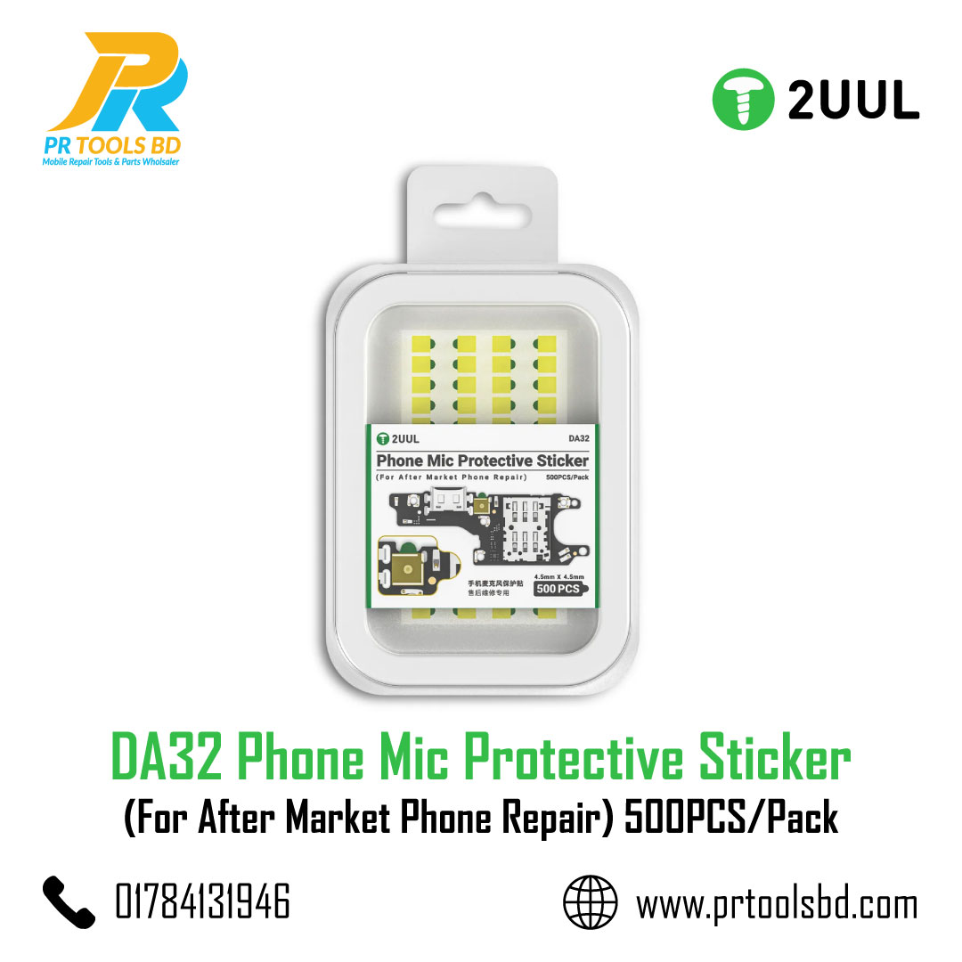 2UUL DA32 Phone Mic Protective Sticker For After Market Phone Repair 500PCS Pack