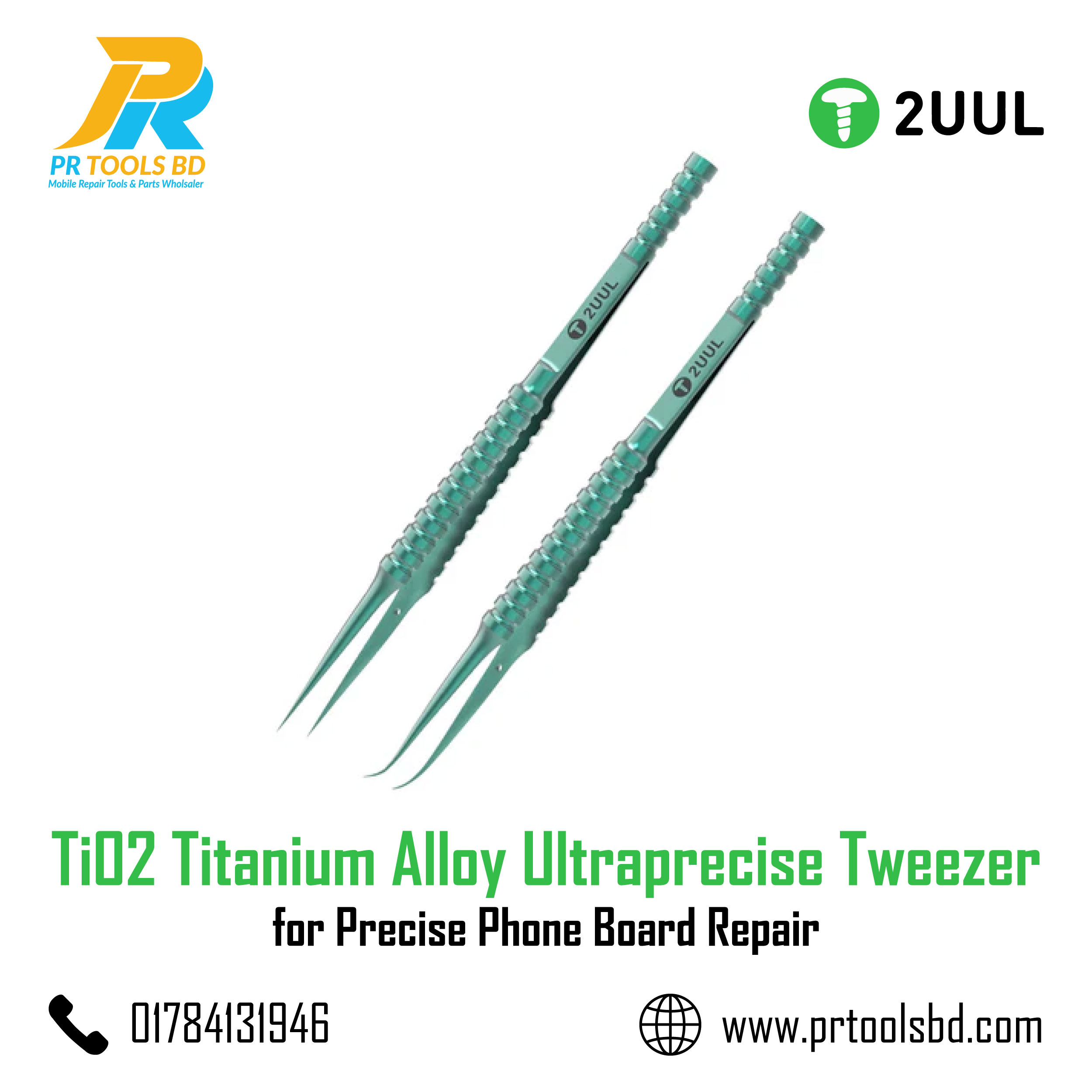 2UUL Ti02 Titanium Alloy Ultraprecise Tweezer for Precise Phone Board
