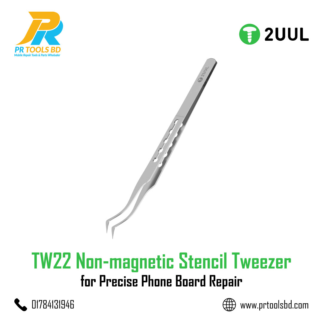 2UUL TW22 Non magnetic Stencil Tweezer for Precise Phone Board Repair