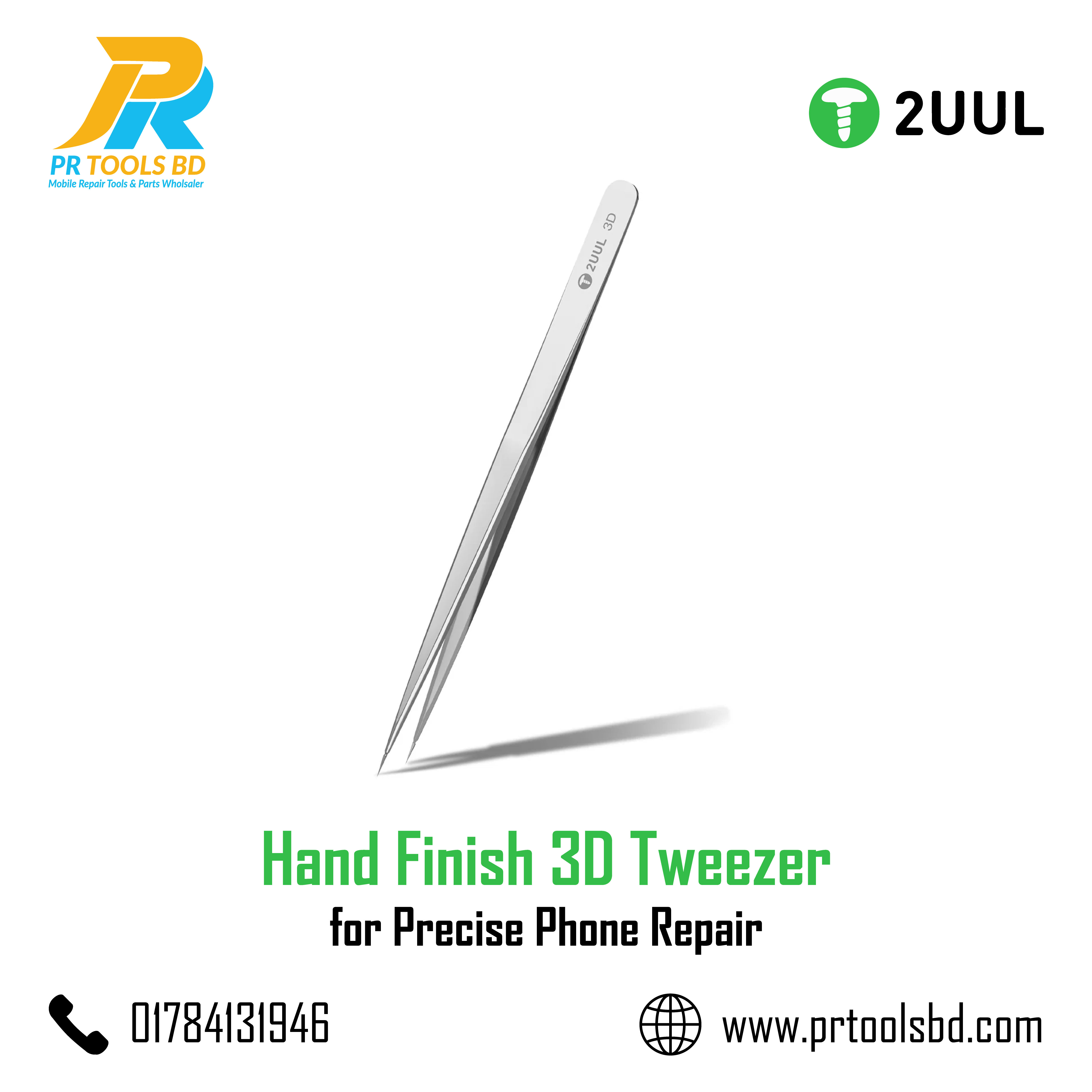 2UUL TW01 Hand Finish 3D Tweezer for Precise Phone Repair